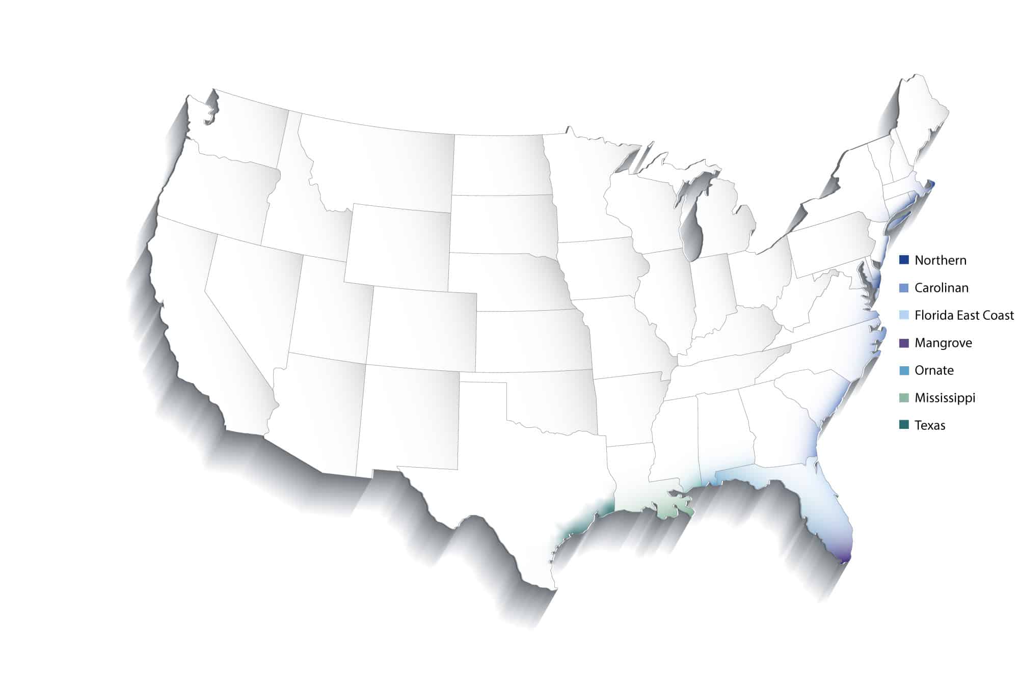 Diamondback Terrapin Range Map